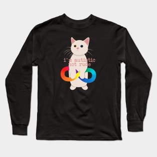 Cute Kitty With Autism Infinity Symbol Long Sleeve T-Shirt